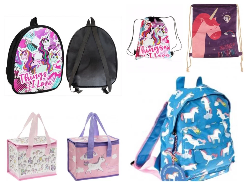 VARIOUS Einhorn Brotzeittaschen Einhorn Rucksäcke Einhorn Badesäcke Einhorn Taschen große Auswahl