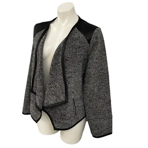 ANA Blazer Womens PXL Open Face Large Lapel Jacket Work Office Casual Rock Edgy - Picture 1 of 18