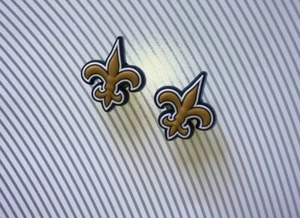 New Orleans Saints Crocs Charms Logo Shoe Charms - 2 Pieces - Unisex, All Ages - Picture 1 of 1