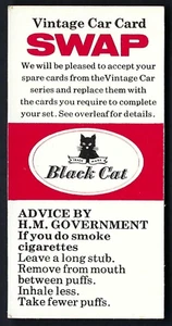 CARRERAS (BLACK CAT) - VINTAGE CAR CARD SWAP - 1 CARD - Picture 1 of 2