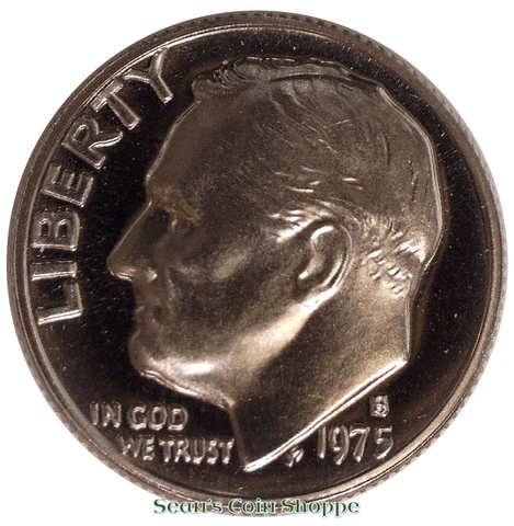 1975 S Proof Roosevelt Dime 10C San Francisco Gem Cameo San Francisco Ships Free Cover