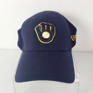 Milwaukee Brewers New Era MLB 39THIRTY Team Classic Flex Cap Hat Navy Med-Large - Picture 1 of 5