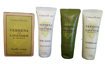 Crabtree Evelyn 4 лот дорожный набор, шампунь Verbena, кондиционер, лосьон, очень новый - Изображение 1 из 4
