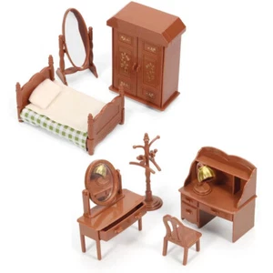 Miniature Bedroom Pretend Play for Dollhouse Furniture Toys Boys Girls - Picture 1 of 5