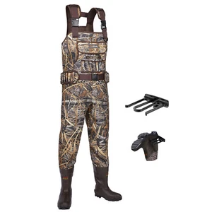 HISEA Waterproof Neoprene Chest Wader 800G Insulated Bootfoot Fishing Hunting - Picture 1 of 15