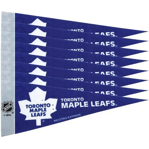 SET OF 8 - Toronto Maple Leafs NHL 4x9 inch Mini PENNANT Banner Flag Cover