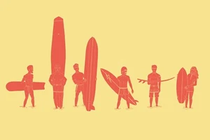 Surfboard Designs - Formen POSTER 24 X 18" SÜSS! Wandbilder - Bild 1 von 2