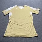 Adidas T Shirt Womens XL Soccer Casual Stretch Gold Short Sleeve