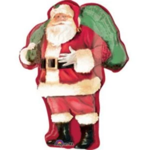 Christmas Party Supplies Santa SuperShape Foil Balloon (86cm x 61cm) - Picture 1 of 1