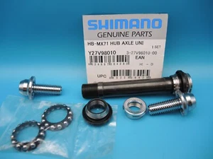 SHIMANO DXR FRONT HUB AXLE ASSEMBLY FITS HB-MX71 + HB-MX70 BMX HUBS - Y27V98010 - Picture 1 of 4