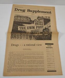 Vintage 1968 Drug Supplement UWM Post Milwaukee Wisconsin