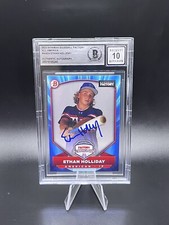 Ethan Holliday Signed 2023 Bowman Baseball Factory All American Game BAS 10 Auto