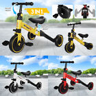 3 in1 Kids Tricycle Toddler Balance Bike Ride on Toys Push Car 12" Trike Bicycle