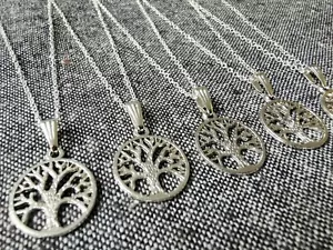 Restposten Halsketten 10 Stk 925 Silber Pl. Lebensbaum Anhänger Großhandel 51 cm - Bild 1 von 3