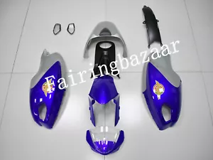 Fit for Ducati Monster 696 796 1100 Blue Silver Black ABS Injection Fairing Kit - Foto 1 di 9