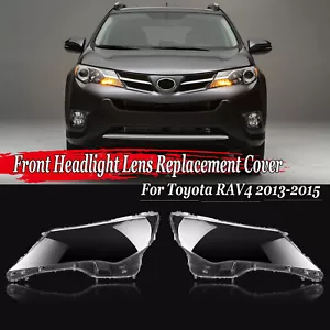 For Toyota RAV4 2013 2014 2015 Headlight Lens Cover Headlamp Shell Left & Right - Picture 1 of 11