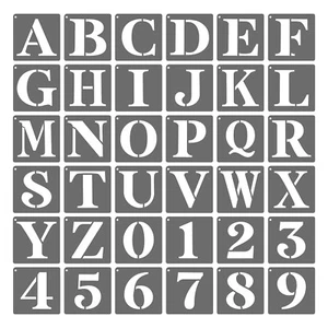 1 Inch Plastic Small Letter Stencils, 36 Pcs Reusable Alphabet Stencils - Picture 1 of 7