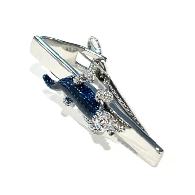 Clip de corbata de cocodrilo para hombre cumpleaños boda regalo animal cocodrilo barra de corbata en caja Foto 1 de 4