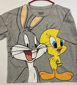 Looney Tunes Womens Junior Short Sleeve Box Shirt Size L 11/13 NWT - Picture 1 of 1