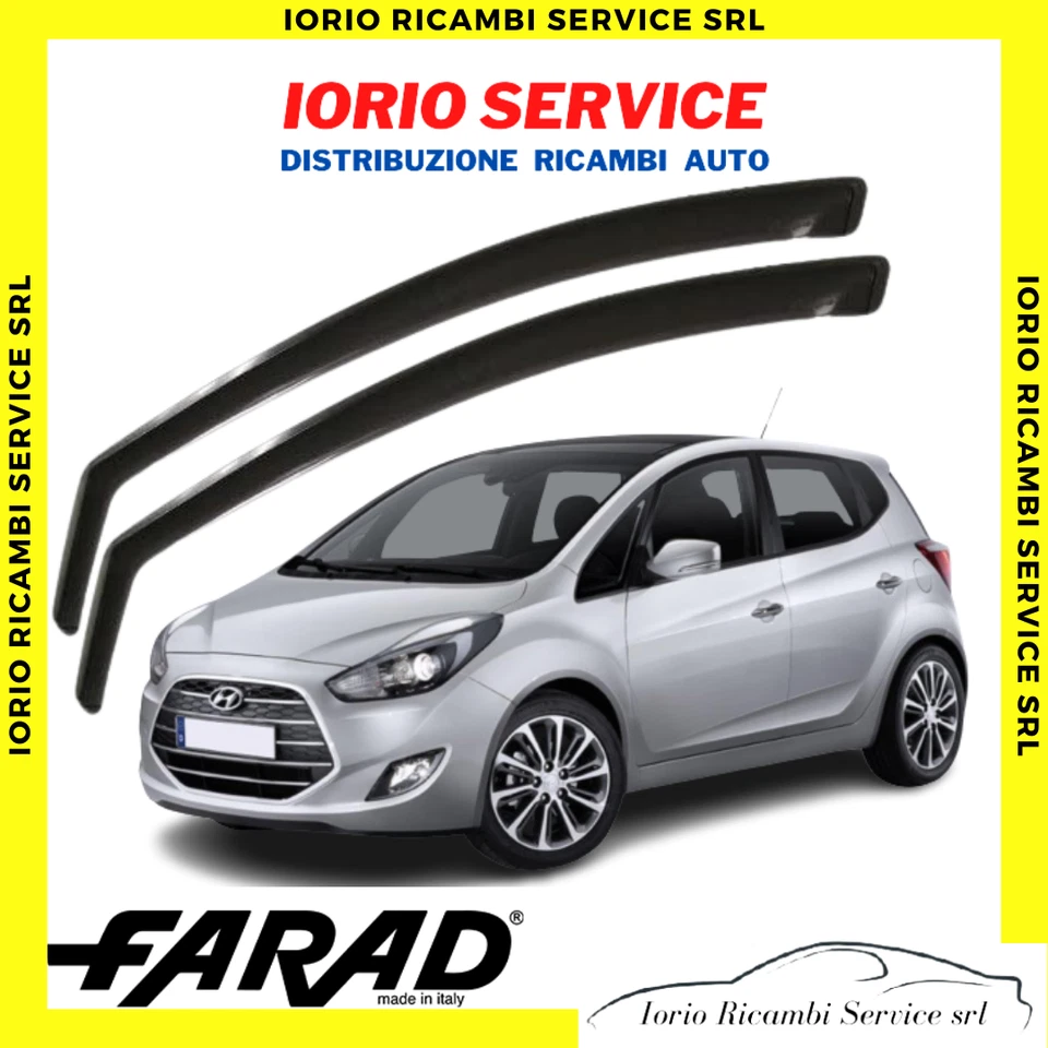 DEFLETTORI ARIA per HYUNDAI ix20 2011> 5 PORTE FARAD fumè ANTITURBO ANTIVENTO - Immagine 1 di 1