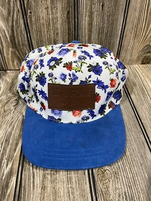 Hard Rock Cafe Women's Hat Trucker Leather Bill Patch Floral Baseball Cap - Image 1 of 4