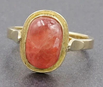 18ct Yellow Gold Rose Quartz Ring Foto 1 de 4