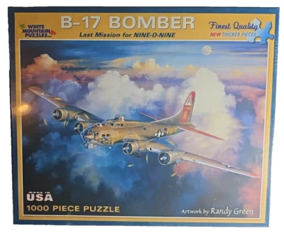 B-17 Bomber 1000 Piece Jigsaw Puzzle White Mountain Randy Green NEW SEALED - Image 1 of 4