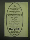 1949 Abbey Hotel Ad - It's Thrifty And Smart To Dine At The Abbey Restaurant