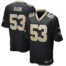 New Orleans Saints Zack Baun #53 Nike Men's Black Official NFL Game Jersey
