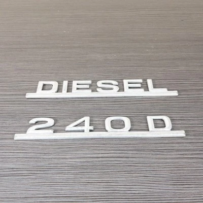Mercedes Benz 240D 1977-1983 diésel ambos emblemas maletero trasero cromado mercedes oem Foto 1 de 4
