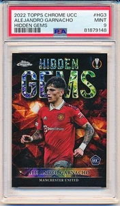 ALEJANDRO GARNACHO 2022-23 TOPPS CHROME UEFA HIDDEN GEMS SSP SP RC #HG3 PSA 9 - Picture 1 of 2