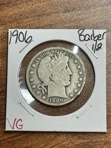 1906 P Barber Half Dollar VG Very Good Better Date Coin Set Break (Raw14552) - Picture 1 of 2
