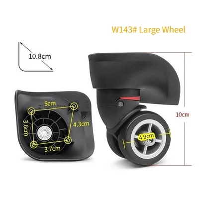 Luggage wheel replacement universal wheel accessory W142 # W143 # 79B black Foto 1 de 4