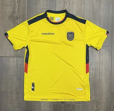 Camisa kit de futebol amarela seleção nacional do Equador maratona - masculina grande em excelente estado usado - Imagem 1 de 4