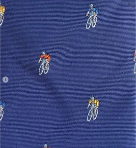 New PAUL SMITH “Cyclists” Silk Tie Royal Blue 55x2.25” Made In England NWT $125 - Picture 1 of 9
