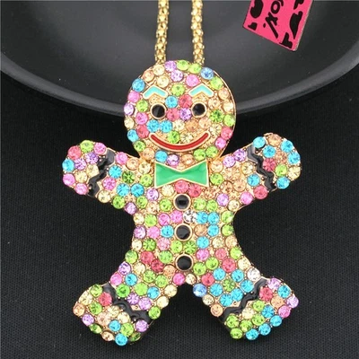 Moda Dama Color Estrás Lindo Muñeco de Nieve Muñeca Arco Colgante Collar Para Mujer Foto 1 de 4