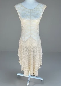 Intimately Free People French Courtship Ivory Lavish Lace Ruffle Midi Dress Sz M - Picture 1 of 9