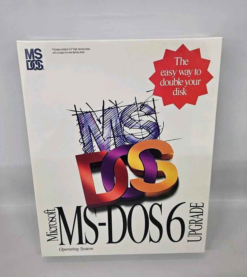Vintage Microsoft MS-DOS 6.0 Upgrade Operating System 3.5" Floppy Disc Sealed - Image 1 of 4