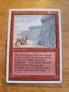 Wall of Stone - Fourth Edition 4th - MTG Magic - Uncommon - Red Creature - Picture 1 of 1