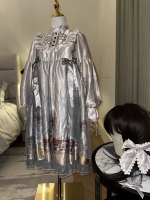 Vestido Lolita Onece 天使街道 The Streets of Angels@omouteien/puffmagicdragon OP - Imagem 1 de 4