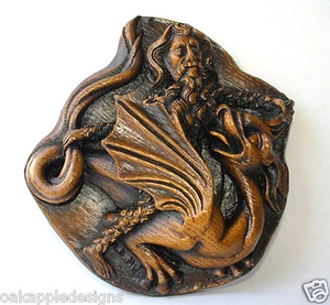 Dragon Wyvern Mythical Creature Medieval Cathedral Misericord Carving Gothic oak - Picture 1 of 4