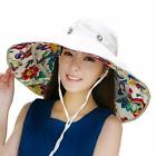 Packable Extra Large Brim Floppy Sun Hat Reversible UPF 50+  Assorted Colors 