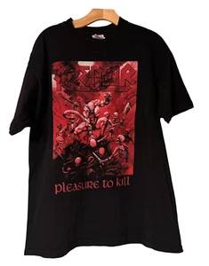 Vintage Kreator T-Shirt Pleasure To Kill Men’s Size XL Black 90s - Picture 1 of 12