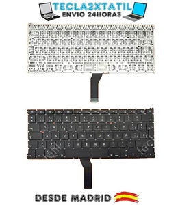Teclado Apple MacBook Air 7,2 Early 2015: MJVE2LL/A (1.6 GHz Core i5) sin luz sp - Imagen 1 de 1