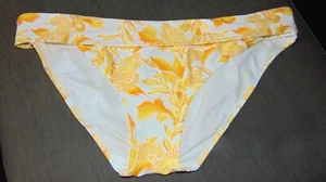 Debenhams Collection Bikini Bottoms 'Floral' Deep Fold Hipster 20 Yellow BNWT - Picture 1 of 1