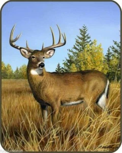 Nueva Manta de Lanzamiento Sherpa Ultra Suave Noviembre Buck Deer Caza Lujo 50x60 pulgadas - Imagen 1 de 1