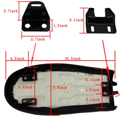 Cojín Seat Pillion marrón café racer pasajero trasero para Honda CB100 500T CL360 Foto 1 de 4