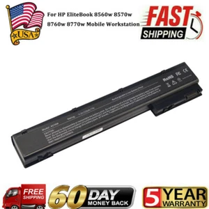 Laptop Battery For HP EliteBook 8560w 8570w 8760w 8770w Mobile Workstation US - Picture 1 of 7