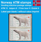 Norwegen ATM 13 Polar bear II Eisbär / blank label pair MNH Leerfeld Paar **