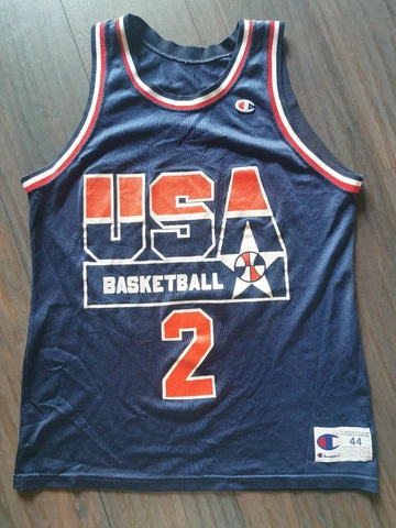 RARE! #2 Isiah Thomas Team USA 1994 jersey Champion size 40 NBA Bad Boys Cover